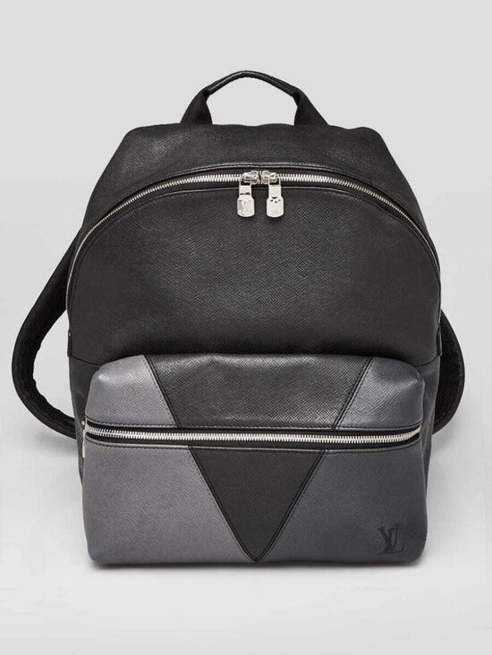 Louis Vuitton Black/Grey Taiga Leather Discovery PM Backpack Bag main image 10